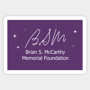 BSM Foundation White Logo on Purple Sticker